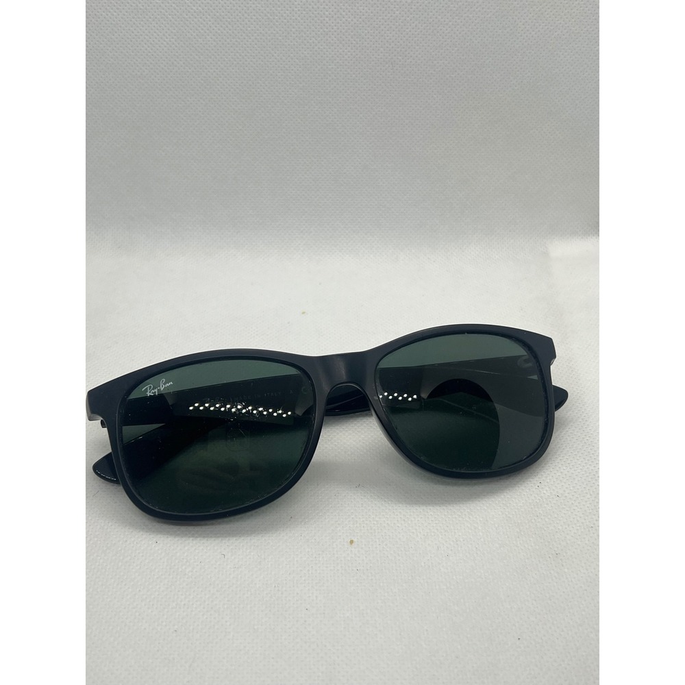 Ray-Ban Andy RB4202‎ 6069/71 Matte Black Green Lens Sunglasses 55mm Mens